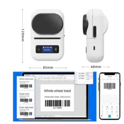 Преносим Bluetooth термичен принтер Lite PT-260 – Бял (Моби приложение)