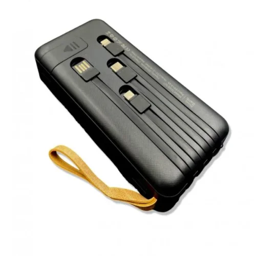 Преносима батерия + мощен фенер TUGII-527 20,000 Mah – Черен