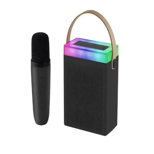 Преносима Tонколона KISONLI G22 Bluetooth (Черен) Караоке, USB, SD, FM, AUX LED RGB