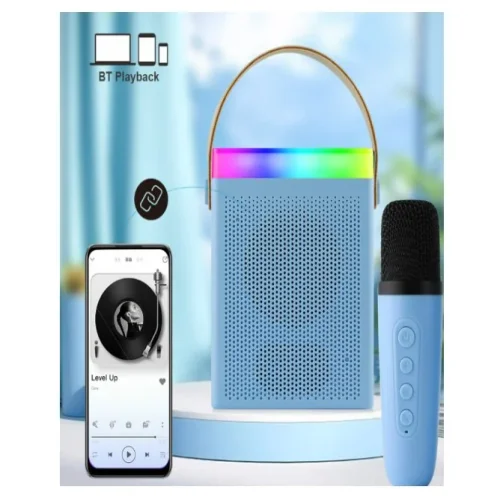 Преносима Tонколона KISONLI G22 Bluetooth (Черен) Караоке, USB, SD, FM, AUX LED RGB