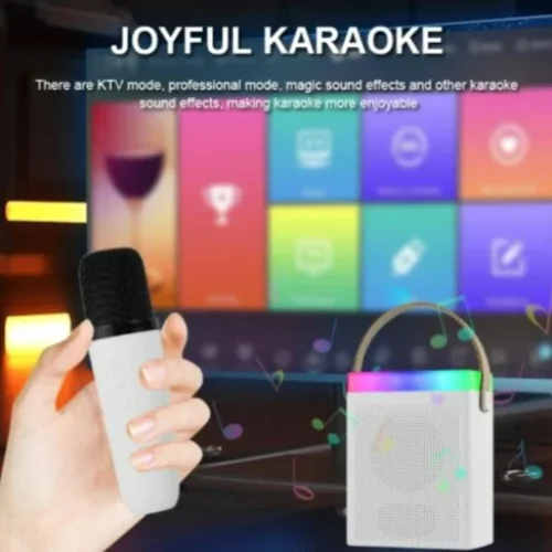 Преносима Tонколона KISONLI G22 Bluetooth (Черен) Караоке, USB, SD, FM, AUX LED RGB