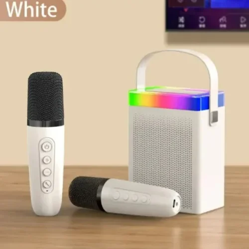 Преносима Tонколона KISONLI G22 Bluetooth ( Розов ) Караоке, USB, SD, FM, AUX LED RGB