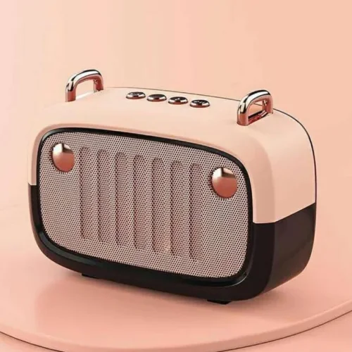 Преносима Tонколона KK-01 , BT,USB,SD,FM,AUX LED RGB – Златист
