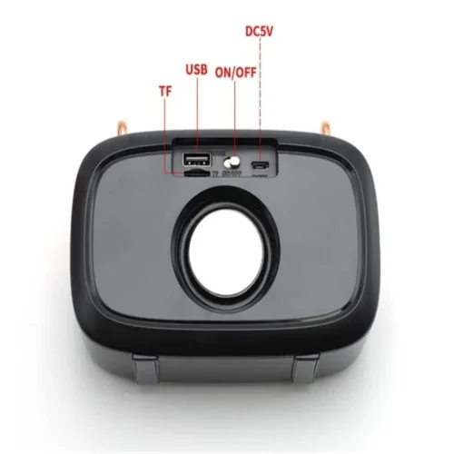 Преносима Tонколона KK-01 , BT,USB,SD,FM,AUX LED RGB – Златист