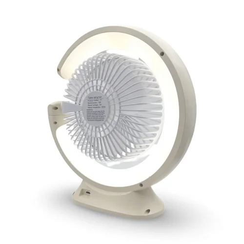 Презареждащ се вентилатор + Нощна лампа Y1 3-степенен – Бял