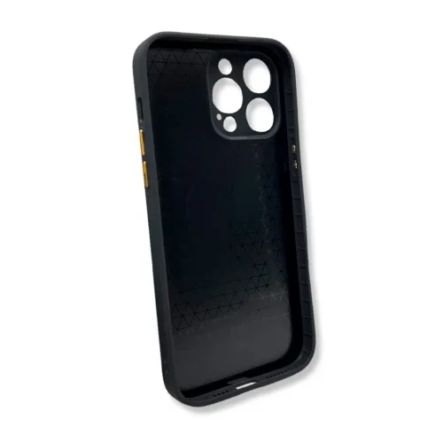 Противоударен кожен кейс със стойка TP-34 за iPhone 13 Pro Max – Черен