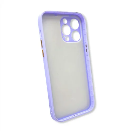 Противоударен кожен кейс със стойка TP-34 за iPhone 14 – Лилав