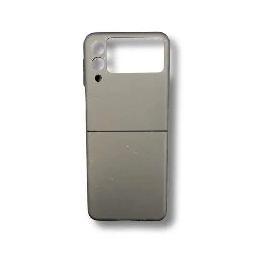PVC Цветен кейс за Samsung Z Flip 3 от 2 части – Черен