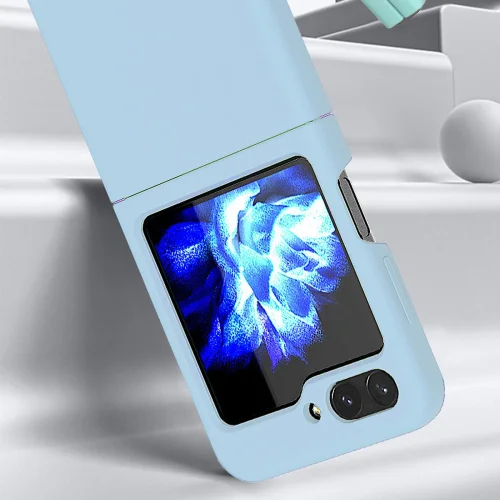 PVC Цветен кейс за Samsung Z FLIP 3 от 2 части – Жълт