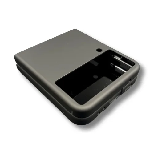 PVC Цветен кейс за Samsung Z FLIP 4 от 2 части – Черен
