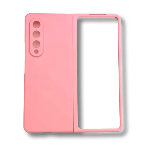 PVC Цветен кейс за Samsung Z Fold 3 от 2 части – Розов