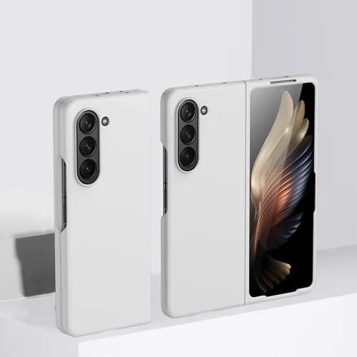 PVC Цветен кейс за Samsung Z FOLD 4 от 2 части – Бял