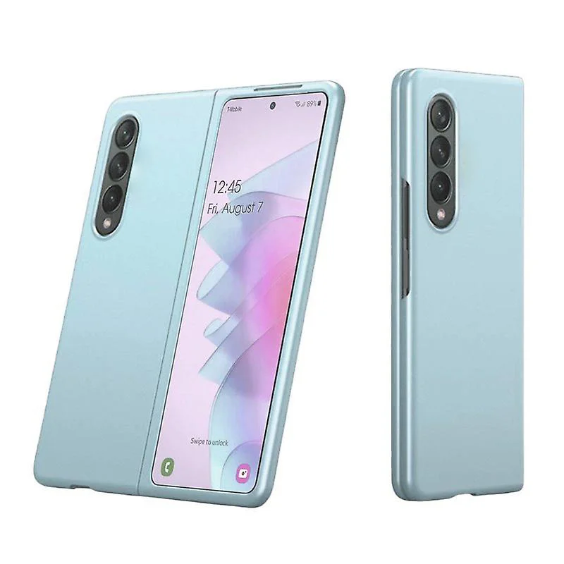 PVC Цветен кейс за Samsung Z FOLD 4 от 2 части – Светло Син