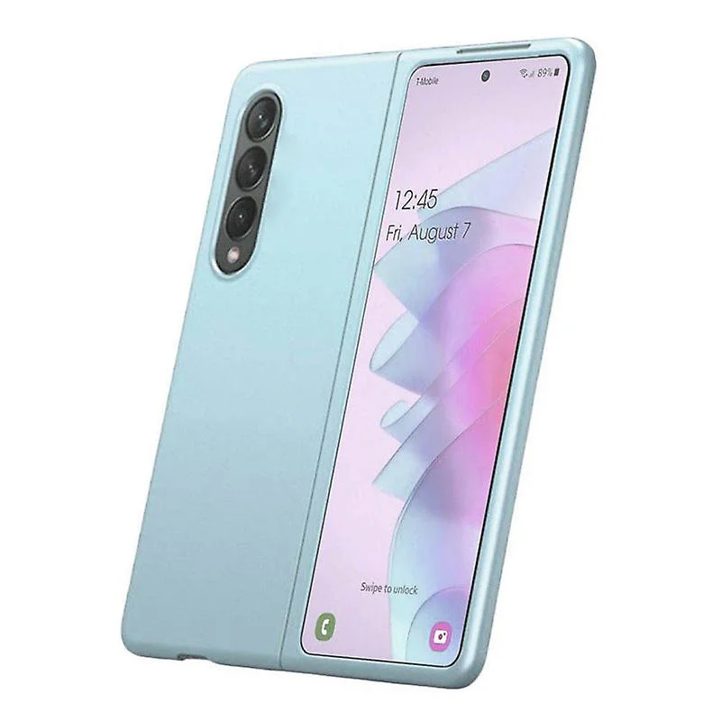 PVC Цветен кейс за Samsung Z FOLD 4 от 2 части – Светло Син