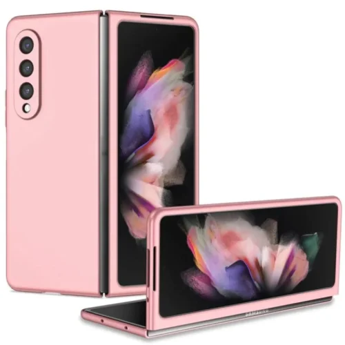 PVC Цветен кейс за Samsung Z FOLD 5 от 2 части – Розов