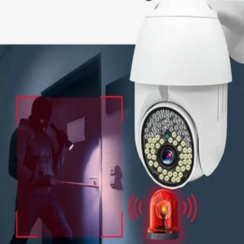 Q79 1080P HD ( APP:V380PRO ) куполна камера IP камера PTZ камера WiFi сигурност Водоустойчива IR нощ 79 Светлини Външна камера за наблюдение