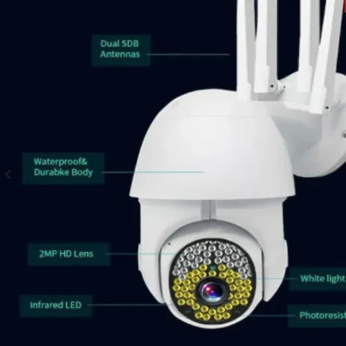Q79 1080P HD ( APP:V380PRO ) куполна камера IP камера PTZ камера WiFi сигурност Водоустойчива IR нощ 79 Светлини Външна камера за наблюдение