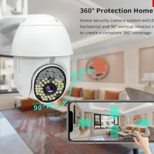 Q79 1080P HD ( APP:V380PRO ) куполна камера IP камера PTZ камера WiFi сигурност Водоустойчива IR нощ 79 Светлини Външна камера за наблюдение