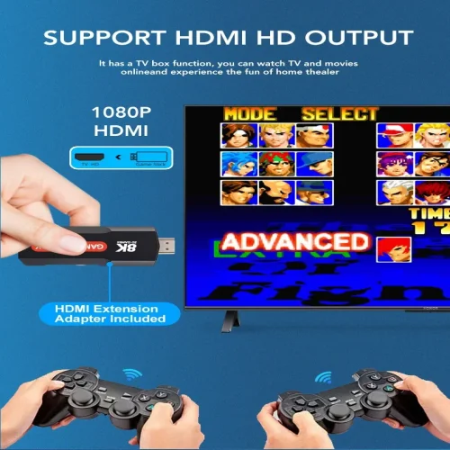 Q9 джойстик 8K TV Stick с Android 11.1 – 64GB, 10 000 игри, HDMI 8K изход, гейм конзола с дистанционно и контролер