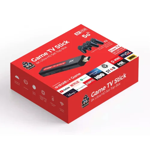 Q9 джойстик 8K TV Stick с Android 11.1 – 64GB, 10 000 игри, HDMI 8K изход, гейм конзола с дистанционно и контролер