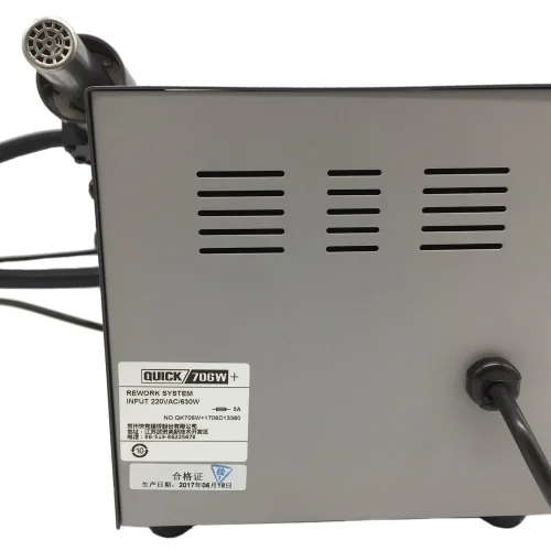 QUICK 706W + Цифров дисплей Пистолет за горещ въздух + Поялник Антистатична температура Безоловна станция за преработка 2 в 1 с 3 дюзи