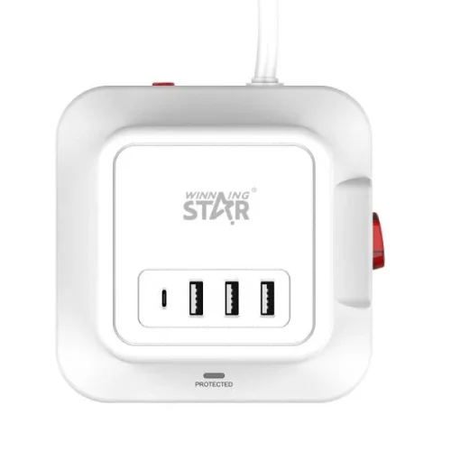 Разкл. Winning Star ST-1008 с 8 + 3 USB-A + 2 USB-C гнездa 2500W 2М