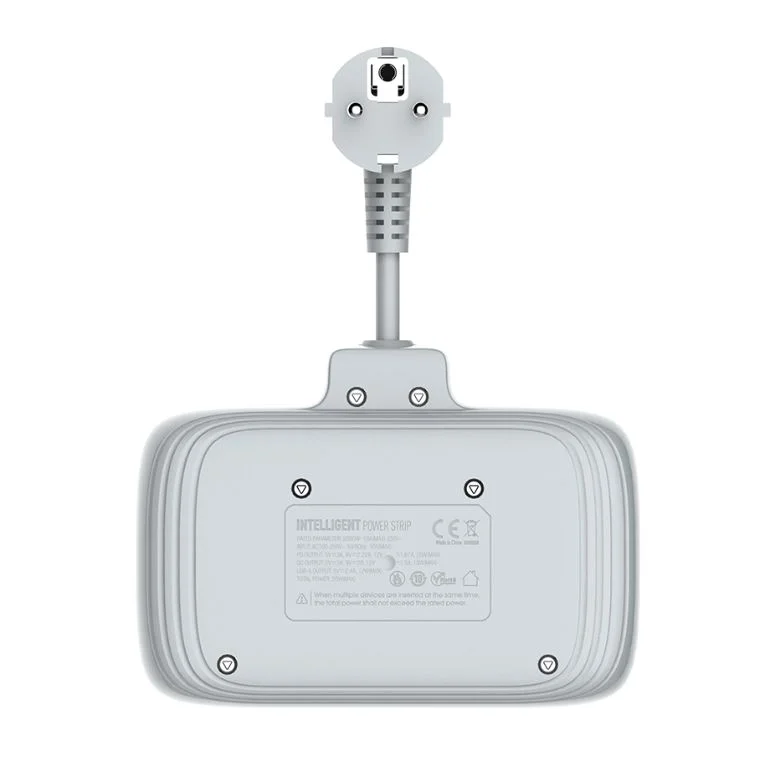 Разклонител LDNIO SE2435, 2 гнезда, CEE 7/3, 2500W, 1 x Type-C F, 3 x USB F, PD, QC, Бял