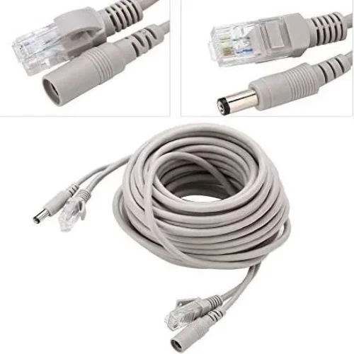 RJ45 удължителен интернет кабел за видеонаблюдение DC – 30M