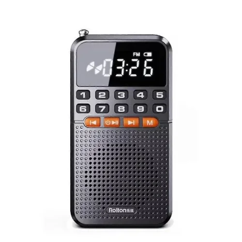 Rolton T1 Преносимо FM радио с Bluetooth, MP3 плейър, LED дисплей, фенерче и USB зареждане