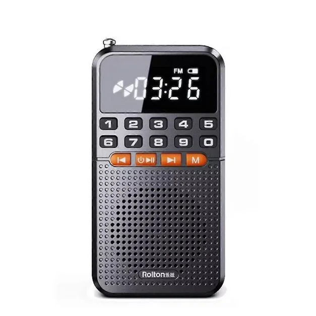 Rolton T1 Преносимо FM радио с Bluetooth, MP3 плейър, LED дисплей, фенерче и USB зареждане