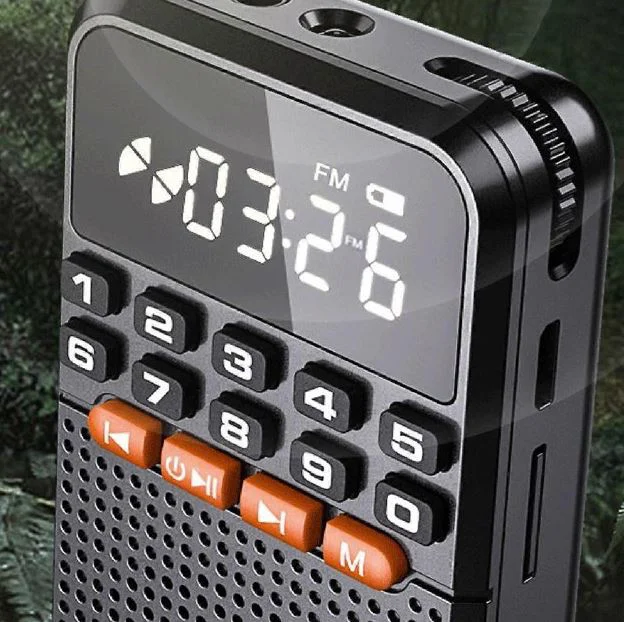 Rolton T1 Преносимо FM радио с Bluetooth, MP3 плейър, LED дисплей, фенерче и USB зареждане