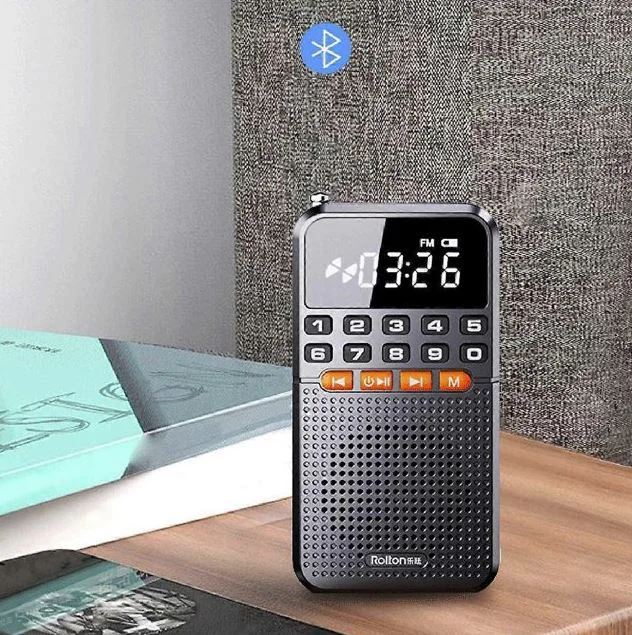 Rolton T1 Преносимо FM радио с Bluetooth, MP3 плейър, LED дисплей, фенерче и USB зареждане