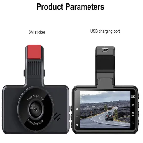 S6 1440P Автомобилен DVR камера с G-сензор Видеорекордер Двоен обектив HD