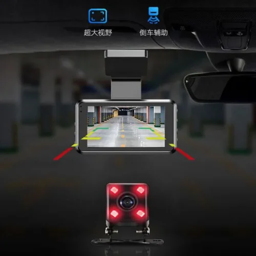 S6 1440P Автомобилен DVR камера с G-сензор Видеорекордер Двоен обектив HD
