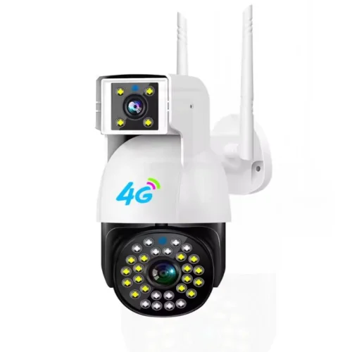 SC01 4G ( APP:V380PRO ) двоен обектив + SIM карта Ptz 1080p нощна мрежова камера 360 с автоматично проследяване