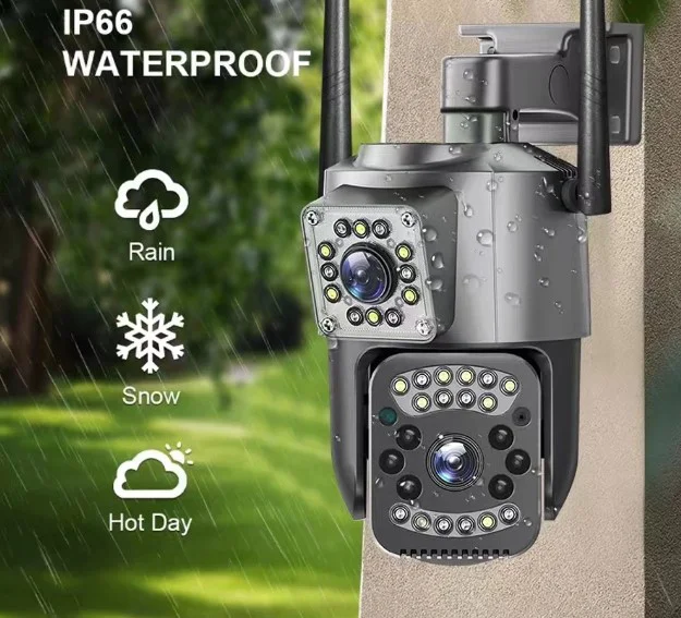 SC03 ( APP:V380PRO ) 1080P IP + 4G SIM + LAN 300W Камера 3.0MP 3.6mm Външна/Вътрешна охранителна камера
