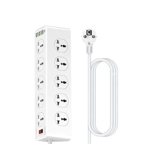 SC10610 30W 6-портово USB зарядно удължително захранващо устройство с 10*изхода / 5 *USB / 1 * PD USB-C
