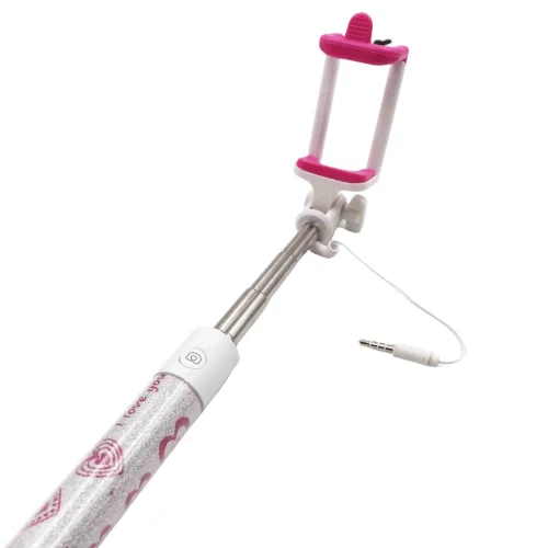 Селфи Стик Monopod Color c 3.5mm жак – Розов