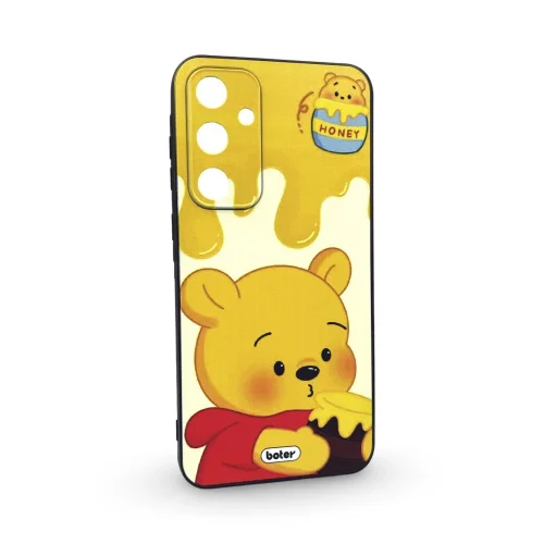 Шарен Кейс TP-40 за iPhone 15 Pro Max (покриващ камерата) – Жълт Мечо