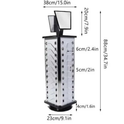 Щанд за очила 36бр. YM7002 въртящ се 2 огледала