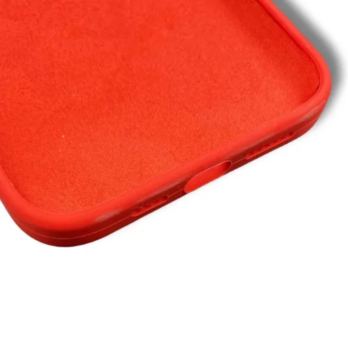 Silicone case TP-59 + камера за iPhone 14 Plus – Червен