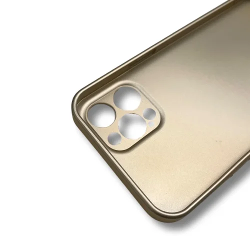 Силиконов гръб TP18 + камера за iPhone 12 Pro – Златист