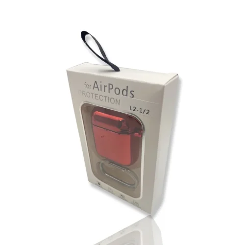 Силиконов калъф за Airpods 1 / 2 – Лъскаво червен