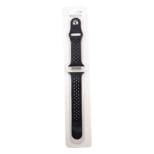 Силиконова Apple Watch каишка iWatch 38/40mm – Черен – Черни дупки