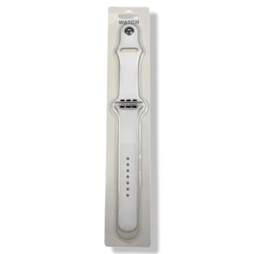 Силиконова Apple Watch каишка iWatch 42/44mm – Бяло – 2 части