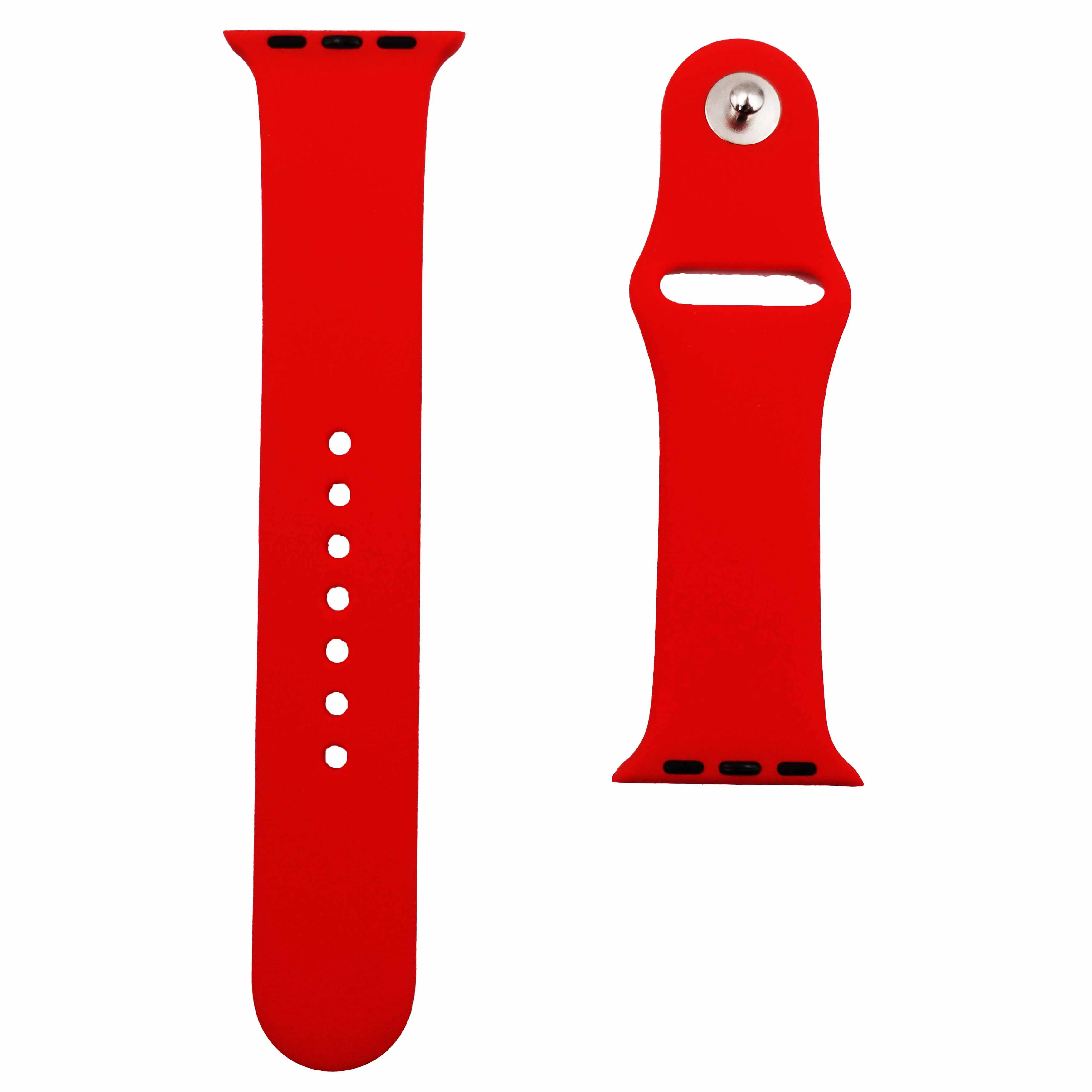 Силиконова Apple Watch каишка iWatch 45mm – Червен – 2 части