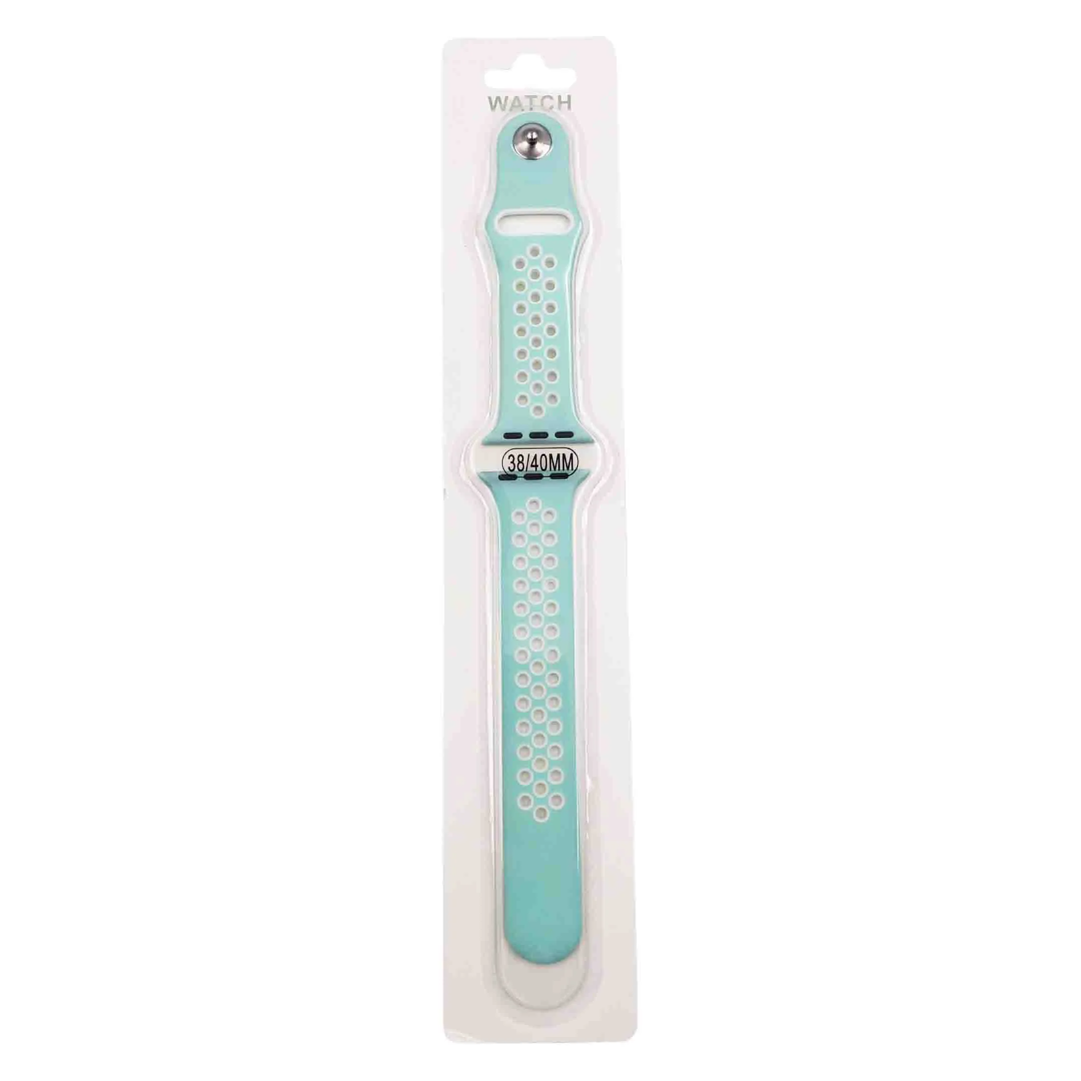 Силиконова Apple Watch каишка iWatch 45mm – Ментов – Бели дупки