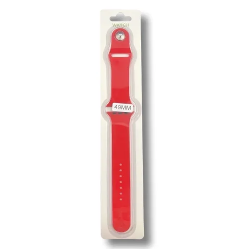 Силиконова Apple Watch каишка iWatch 49mm – Червен – 2 части