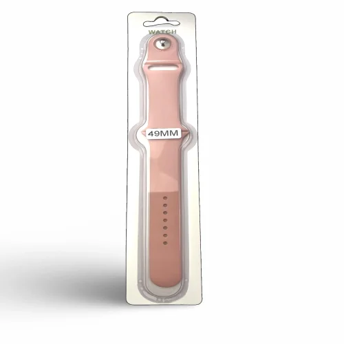 Силиконова Apple Watch каишка iWatch 49mm – Пудра – 2 части