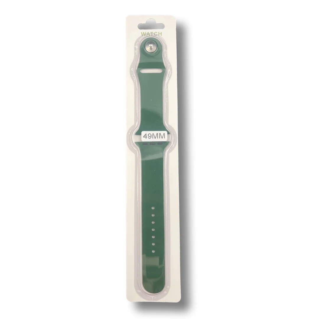 Силиконова Apple Watch каишка iWatch 49mm – Зелен – 2 части